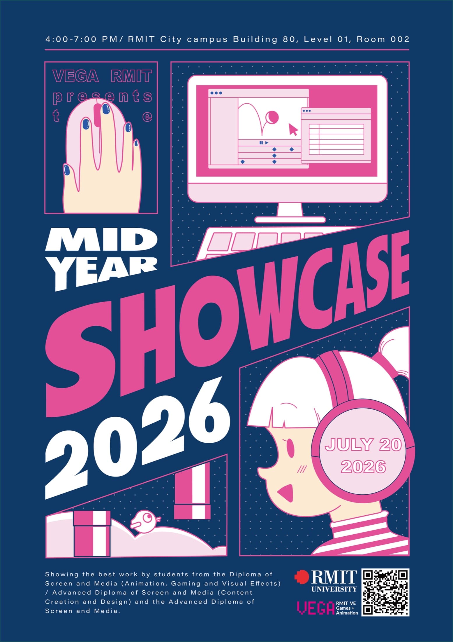 RMIT Mid-Year Showcase Identity project cover